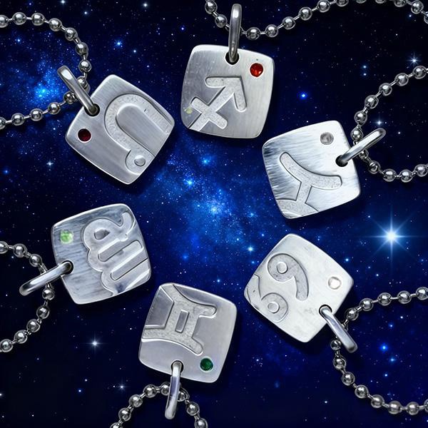 《 QBOX 》FASHION 飾品【C25123105】精緻個性十二星座鑲鑽鈦鋼墬子項鍊/吊墬-細節圖3