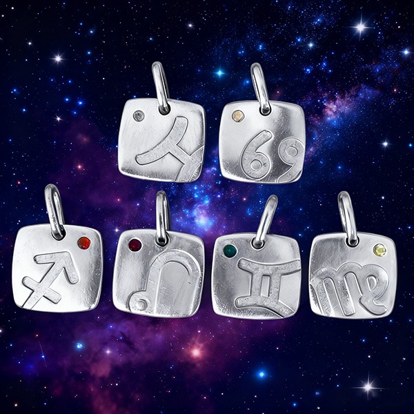 《 QBOX 》FASHION 飾品【C25123105】精緻個性十二星座鑲鑽鈦鋼墬子項鍊/吊墬-細節圖6