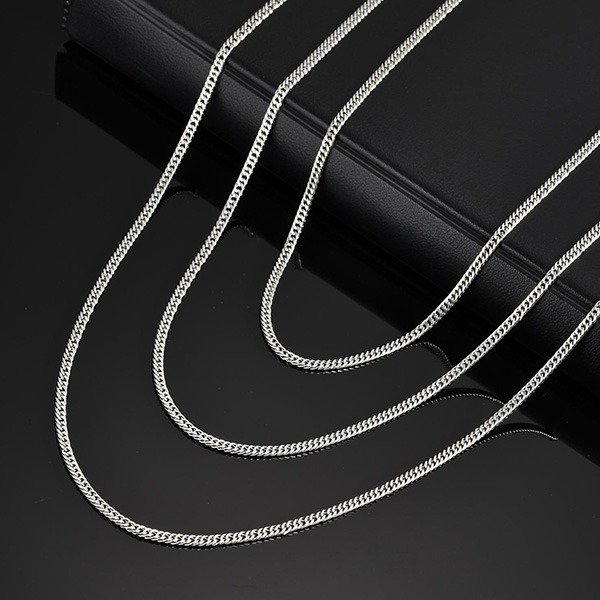 《 QBOX 》FASHION 飾品【GNC-2270】精緻個性百搭四面磨鏈鈦鋼項鍊/鋼鍊條-細節圖3