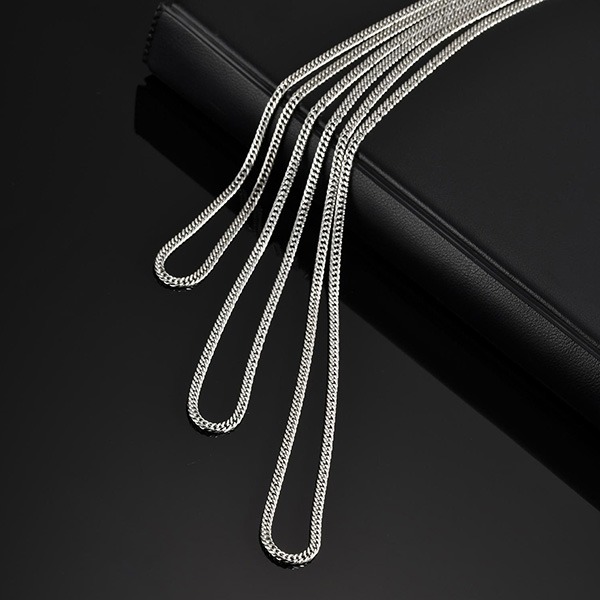 《 QBOX 》FASHION 飾品【GNC-2270】精緻個性百搭四面磨鏈鈦鋼項鍊/鋼鍊條-細節圖5