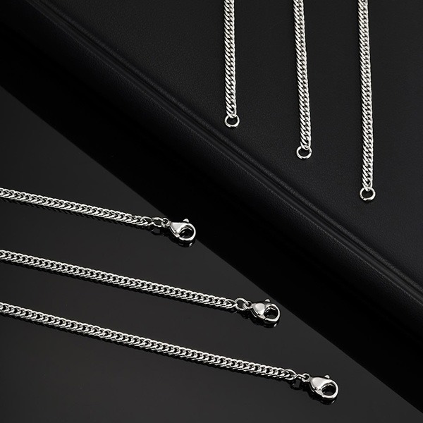 《 QBOX 》FASHION 飾品【GNC-2270】精緻個性百搭四面磨鏈鈦鋼項鍊/鋼鍊條-細節圖6