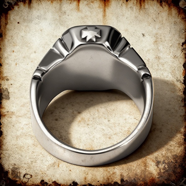 《 QBOX 》FASHION 飾品【RBR8-950】精緻個性復古哥德方鑽十字架鈦鋼戒指/戒環(三色)-細節圖8