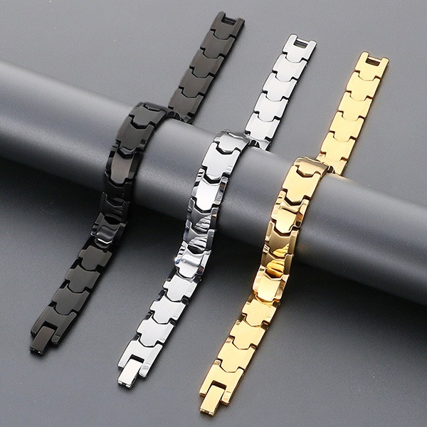 《QBOX 》FASHION 飾品【BK186890】 精緻個性雅痞鎢鋼磁石鍺石鎢鋼手鍊/手環(三色)-細節圖5