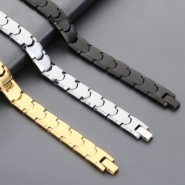 《QBOX 》FASHION 飾品【BK186890】 精緻個性雅痞鎢鋼磁石鍺石鎢鋼手鍊/手環(三色)-細節圖7