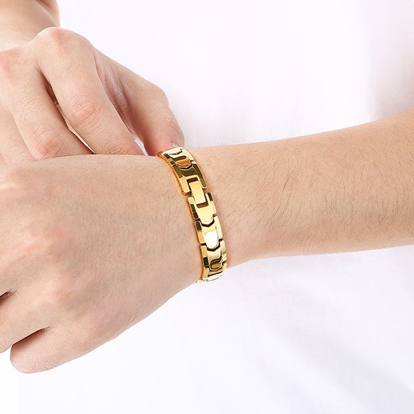 《QBOX 》FASHION 飾品【BK186890】 精緻個性雅痞鎢鋼磁石鍺石鎢鋼手鍊/手環(三色)-細節圖8