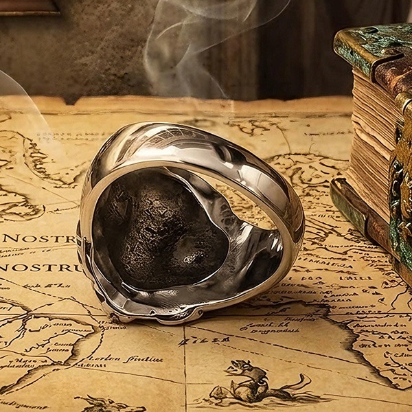 《 QBOX 》FASHION 飾品【RBR8-1162】精緻個性復古耶穌荊棘冠鈦鋼戒指/戒環-細節圖7