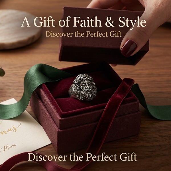 《 QBOX 》FASHION 飾品【RBR8-1162】精緻個性復古耶穌荊棘冠鈦鋼戒指/戒環-細節圖8