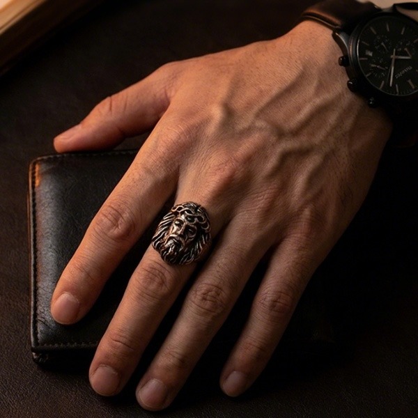 《 QBOX 》FASHION 飾品【RBR8-1162】精緻個性復古耶穌荊棘冠鈦鋼戒指/戒環-細節圖10