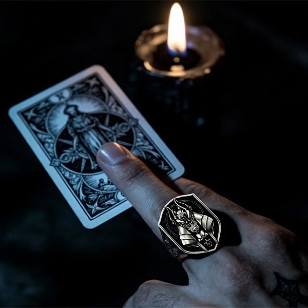 《 QBOX 》FASHION 飾品【RBR8-1163】精緻個性復古冥界守護者阿努比斯鈦鋼戒指/戒環-細節圖8