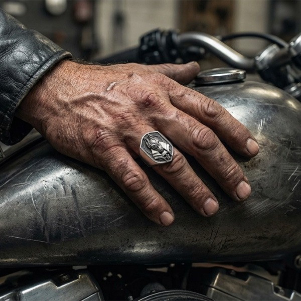 《 QBOX 》FASHION 飾品【RBR8-1163】精緻個性復古冥界守護者阿努比斯鈦鋼戒指/戒環-細節圖10