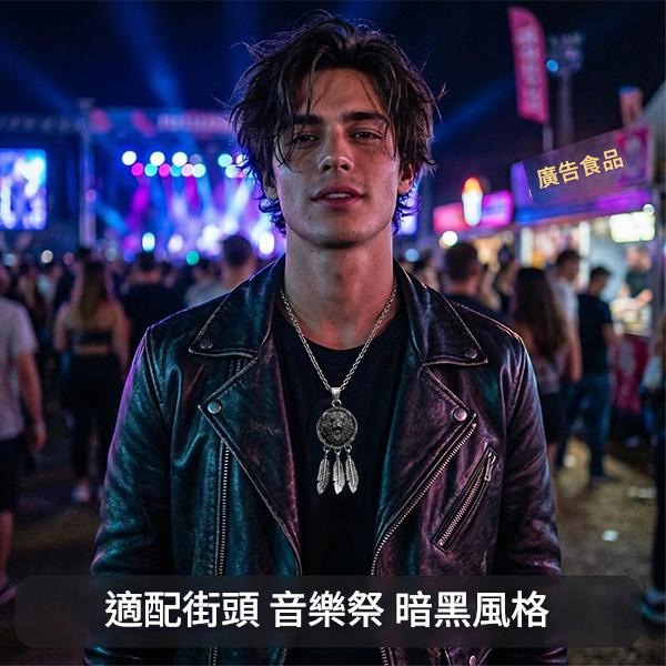 《 QBOX 》FASHION 飾品【CBP8-1146】精緻個性熊頭捕夢網鈦鋼墬子項鍊/吊墬-細節圖10