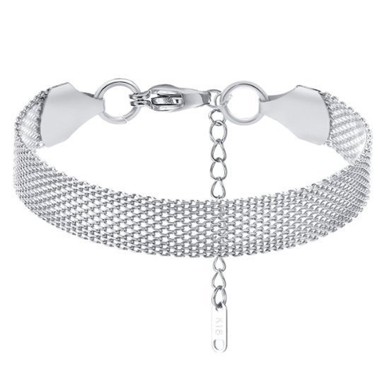 《 QBOX 》FASHION 飾品【BBR-1267】 精緻秀氣簡約網格狀錶帶鈦鋼手鍊/手環(二色)-細節圖3
