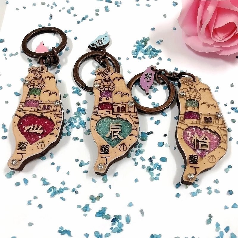 百家名 鑰匙圈｜台灣 星砂 彩砂 墾丁 貝殼 吊飾 紀念品 送禮-細節圖4