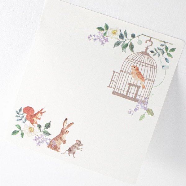 【文具室務】日本 N B 社 NuKu fable 寓言故事系列 夜鶯 memo 便利貼 便箋 手帳素材-細節圖3