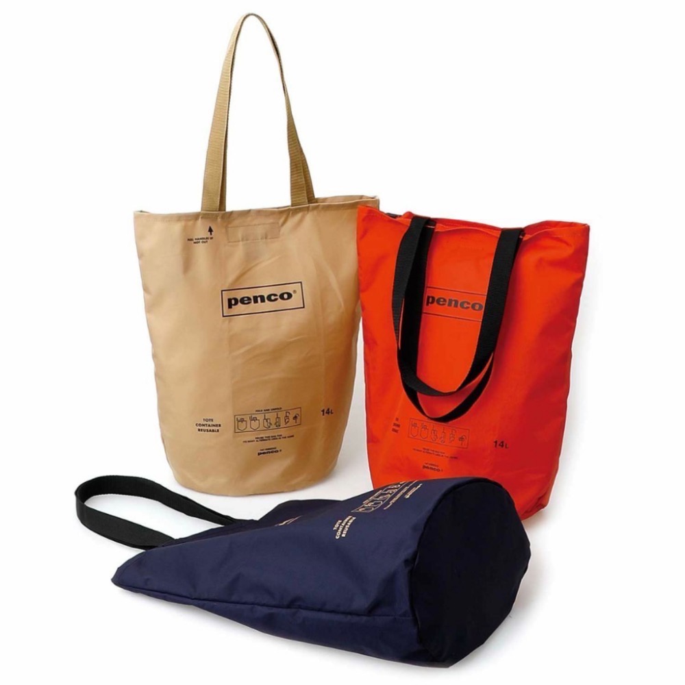 【文具室務】日本 penco Bucket Tote Bag 摺疊水桶造型托特包 Hightide 購物袋 收納袋 環保-細節圖5