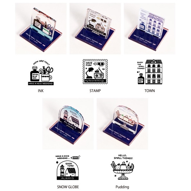 【文具室務】日本 Sanby x  Eric 壓克力印章 印章 站立印章 手帳 Hello Small Things-細節圖4