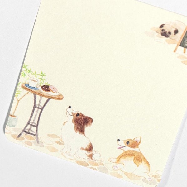 【文具室務】日本エヌビー社 N B 社 狗狗咖啡廳 sticky notes 便利貼 便條紙 手帳素材 4944403-細節圖2