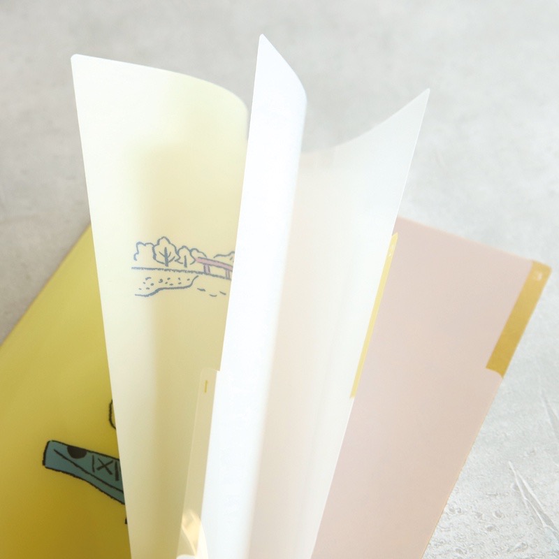 【文具室務】日本 RYU RYU 中島良治 中島良二 三層 資料夾 A4 文件夾 A4三層L夾 動物探險俱樂部-細節圖3