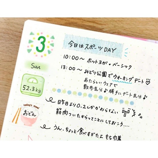 【文具室務】日本 Pine Book 食事 貼紙 手帳素材 日記裝飾 飲食紀錄 減重紀錄 日本製-細節圖2