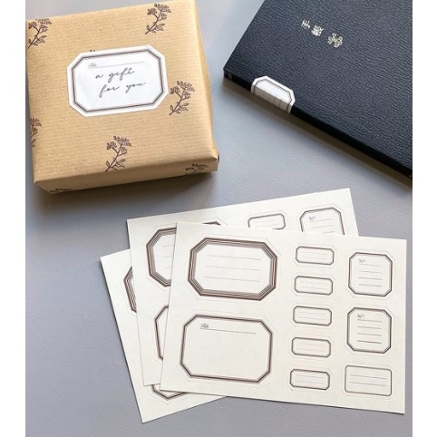 【文具室務】日本 Hutte paper works 標籤貼紙 圖框貼紙 手帳素材 貼紙 留言信件地址-細節圖4