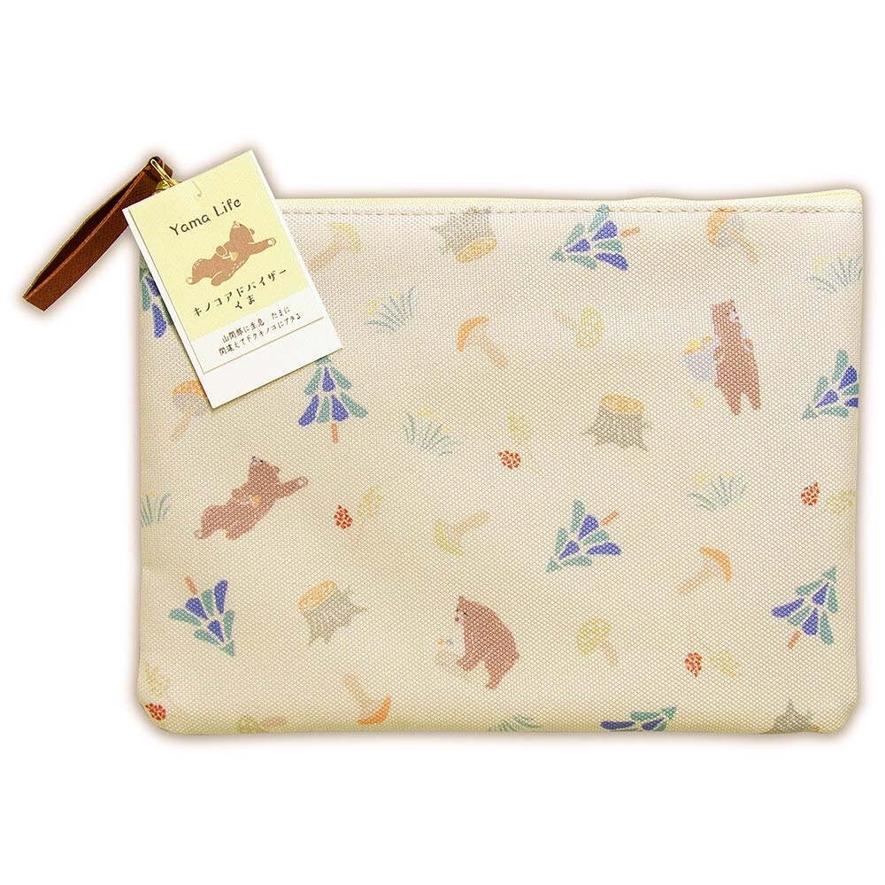 【文具室務】日本 Yama Life 森林熊 三層半透明收納袋 文具收納 化妝包 文具包 小物收納-細節圖5