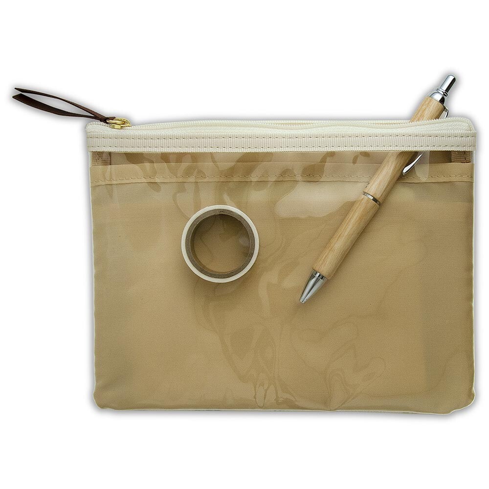 【文具室務】日本 Yama Life 森林熊 三層半透明收納袋 文具收納 化妝包 文具包 小物收納-細節圖6