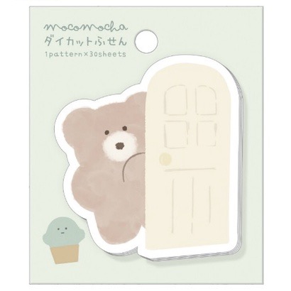 【文具室務】日本Q-lia Mokomoka 小熊便利貼 小熊進門 便條本 memo 日本製-細節圖3