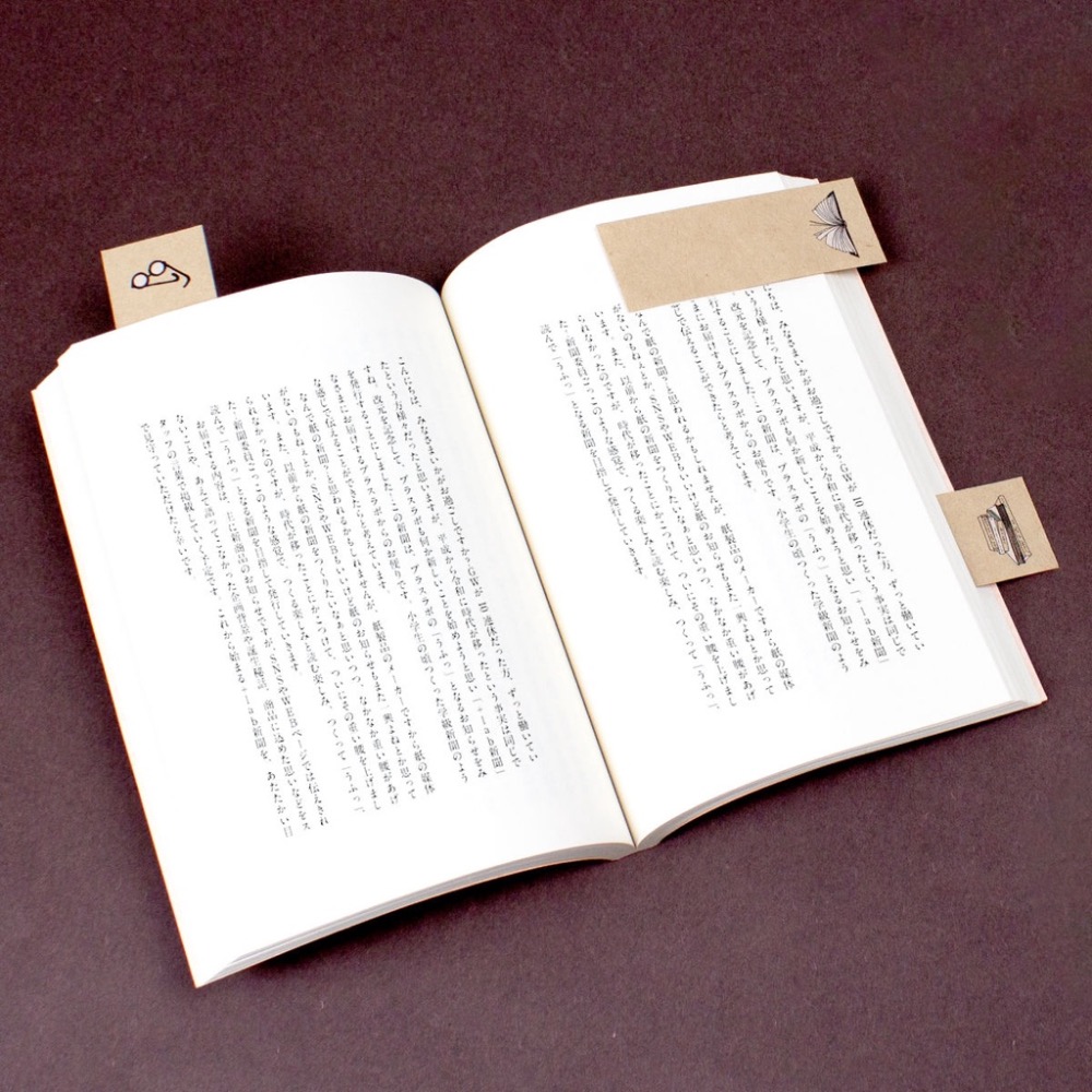 【文具室務】日本 山櫻 +lab 付箋 牛皮插畫便利貼 書本 文具 標籤貼 便利貼-細節圖2