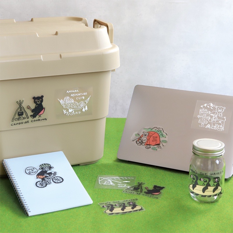 【文具室務】日本 RYU RYU 中島良治 中島良二 防水貼紙  貼紙 行李箱貼紙 筆電貼紙 動物探險俱樂部-細節圖3