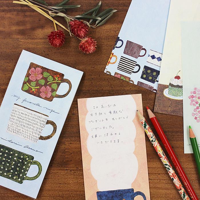 【文具室務】日本 cozyca products 一筆箋便條紙 淺野みどり 我最喜歡的馬克杯 便條紙 長型便條 表現社-細節圖2