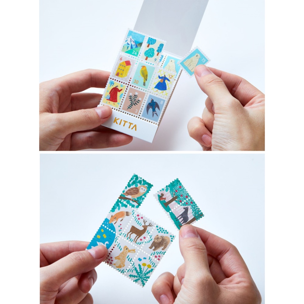 【文具室務】日本 HITOTOKI KITTA 特殊郵票割型貼紙 郵票貼紙 貼紙包 特別版 手帳 標籤貼紙 素材-細節圖7