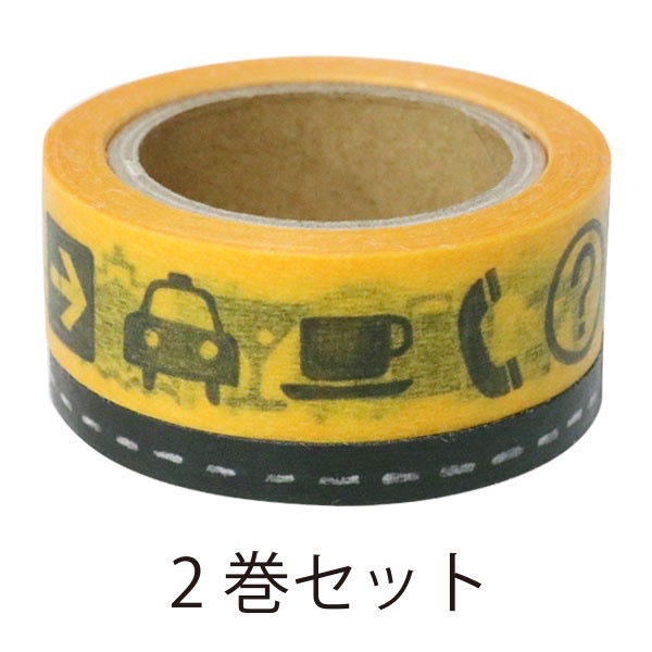 【文具室務】日本 Green Flash watashi lassic 交通日常符號 紙膠帶 通勤日常 icon 手帳-細節圖2