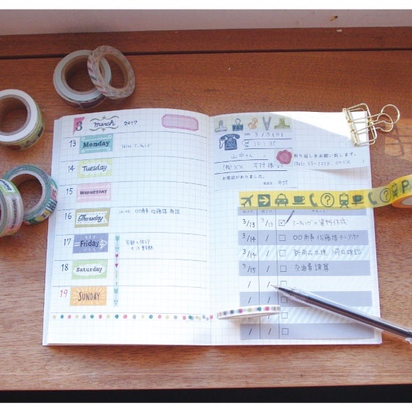 【文具室務】日本 Green Flash watashi lassic 交通日常符號 紙膠帶 通勤日常 icon 手帳-細節圖3