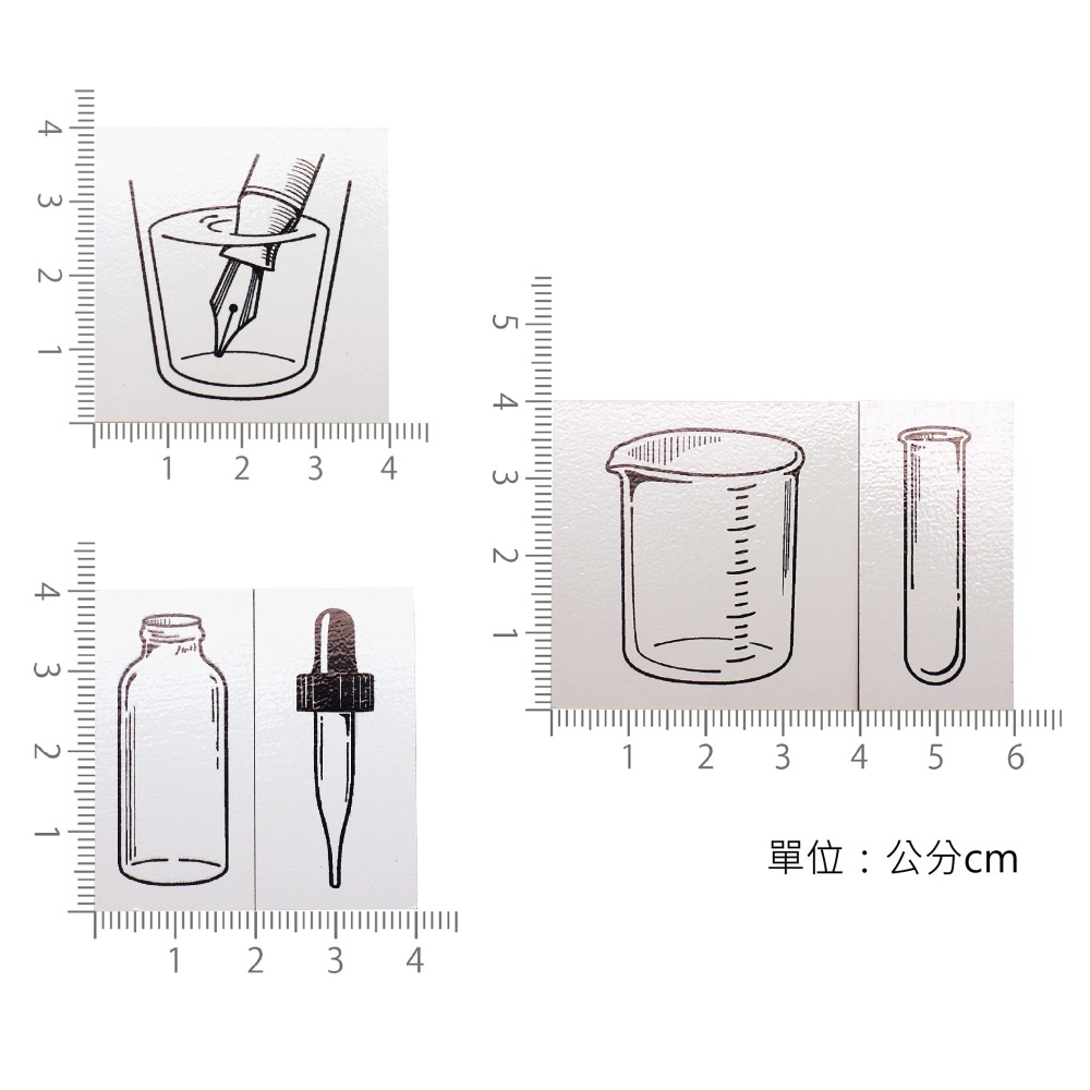 【文具室務】日本 SANBY INK BIYORI 系列 自由墨水印章 印章 鋼筆 滴管 試管燒杯 木製印章 試色-細節圖2
