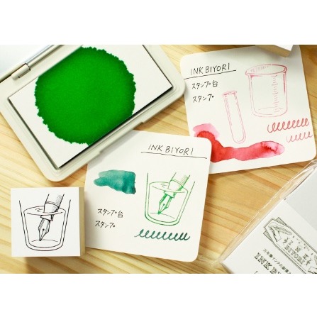 【文具室務】日本 SANBY INK BIYORI 系列 自由墨水印章 印章 鋼筆 滴管 試管燒杯 木製印章 試色-細節圖5