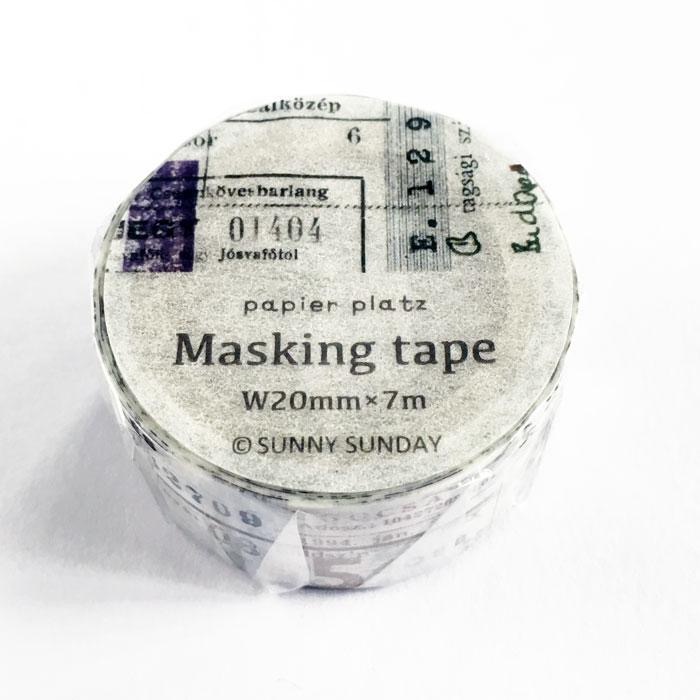 【文具室務】 PAPIER PLATZ x SUNNY SUNDAY 黑白戳印 紙膠帶 和紙膠帶 手帳素材 日本製-細節圖3