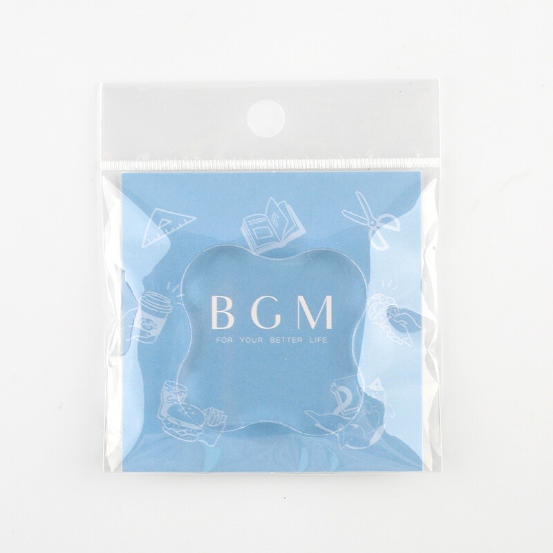 【文具室務】 BGM +Clear Stamp 水晶印章底座 透明壓克力印章板 水晶印章 自由編排印章底座 四葉-細節圖8