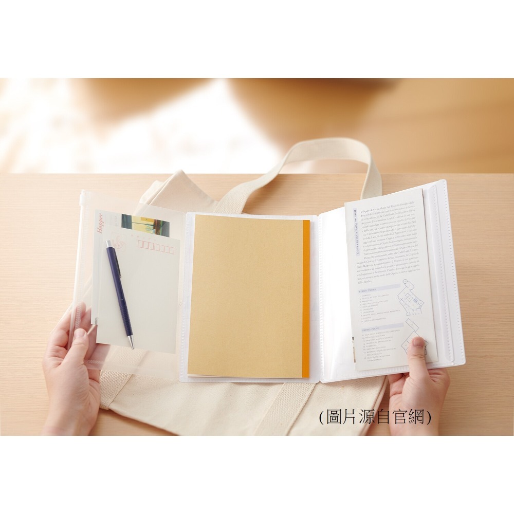 【文具室務】日本 SEDIA 北歐風 finn finland 三折資料夾 FILP NOTE A5 資料夾 附筆記本-細節圖3