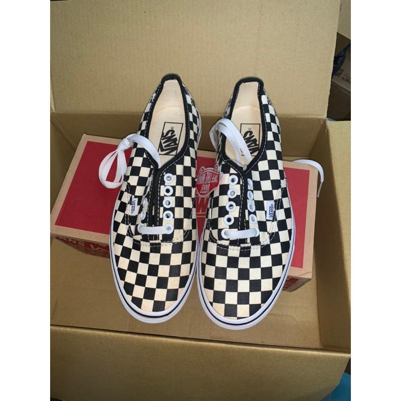 全新Vans Authentic 棋盤格滑板鞋 休閒鞋US7(25cm)