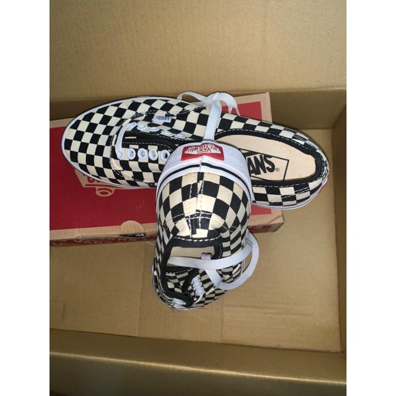 全新Vans Authentic 棋盤格滑板鞋 休閒鞋US7(25cm)-細節圖3