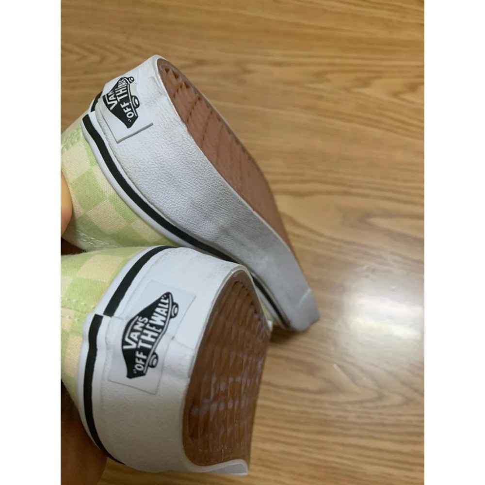 全新零碼 VANS 綠棋盤格滑板鞋男女可穿(25.5cm)-細節圖4