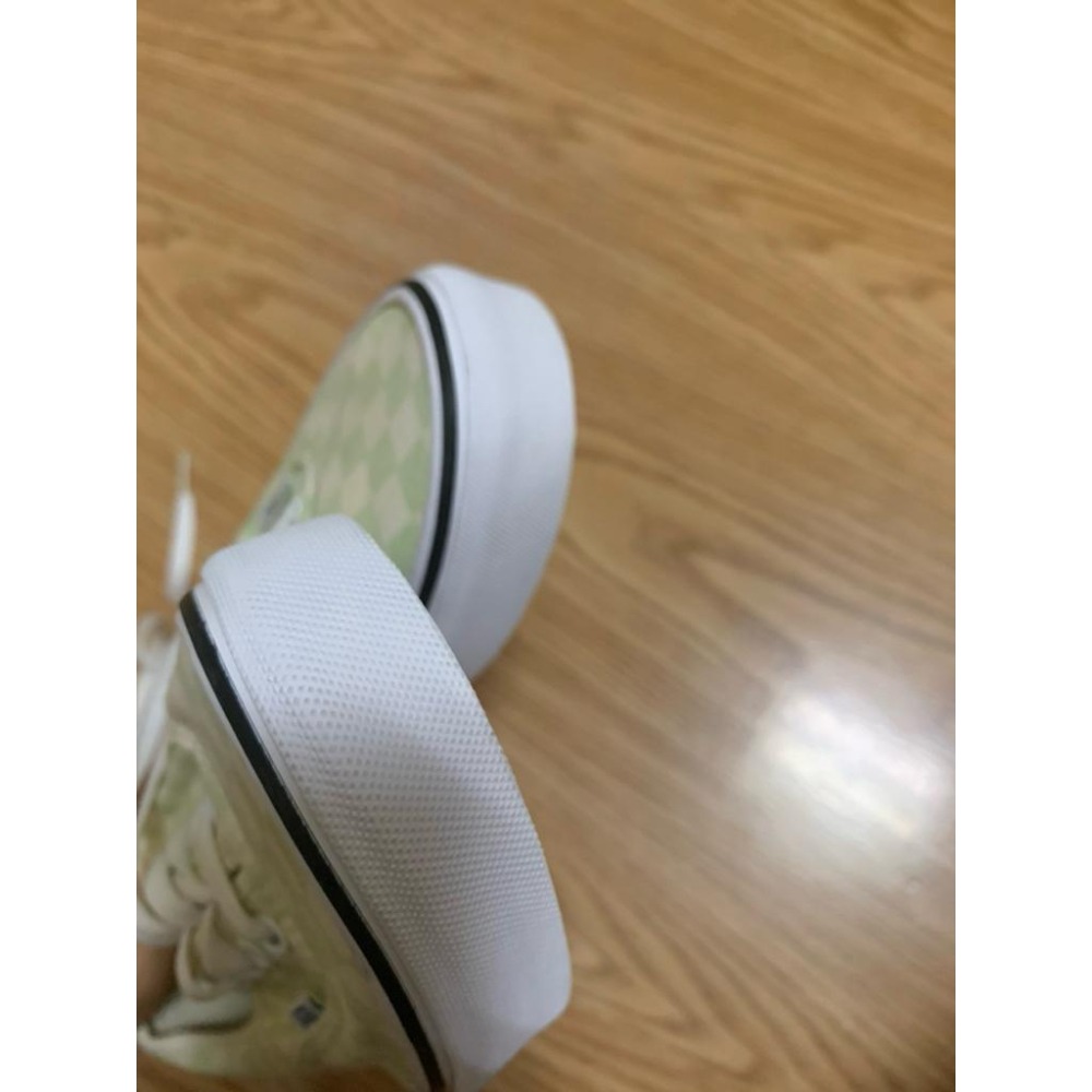 全新零碼 VANS 綠棋盤格滑板鞋男女可穿(25.5cm)-細節圖6