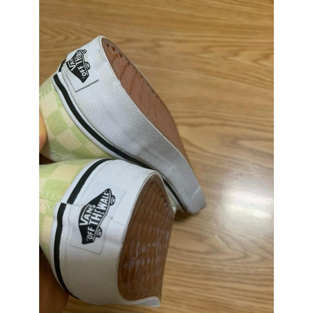 全新零碼 VANS 綠棋盤格滑板鞋男女可穿(25.5cm)-細節圖4