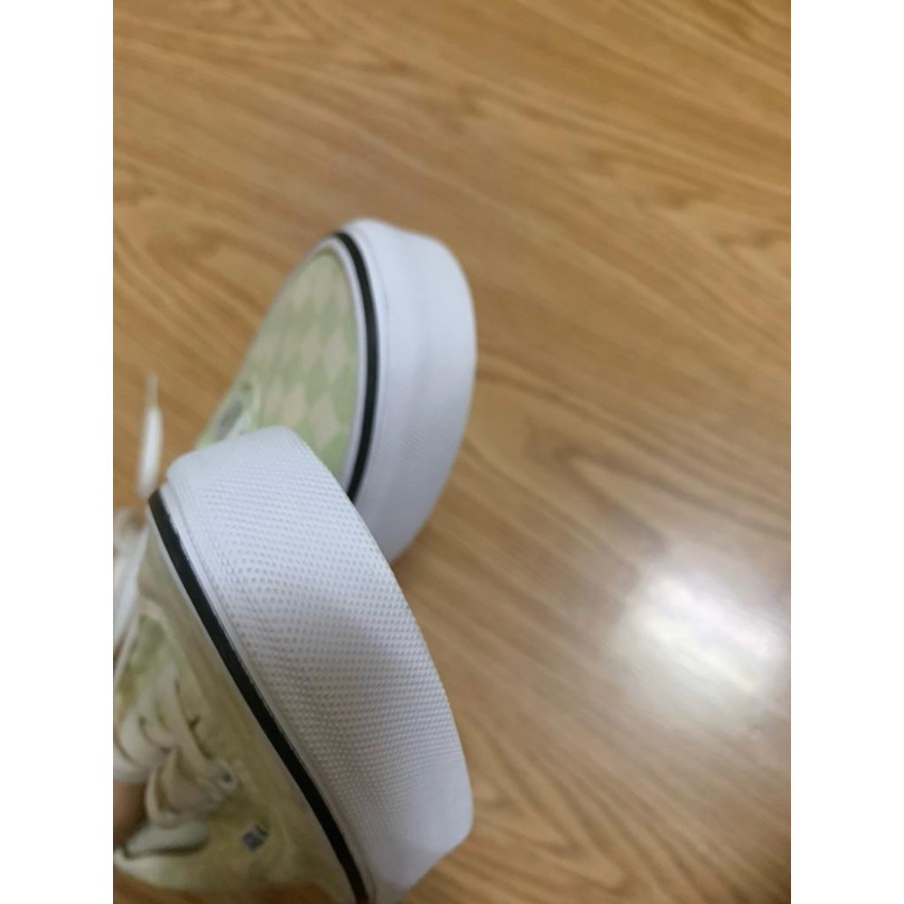 全新零碼 VANS 綠棋盤格滑板鞋男女可穿(25.5cm)-細節圖6