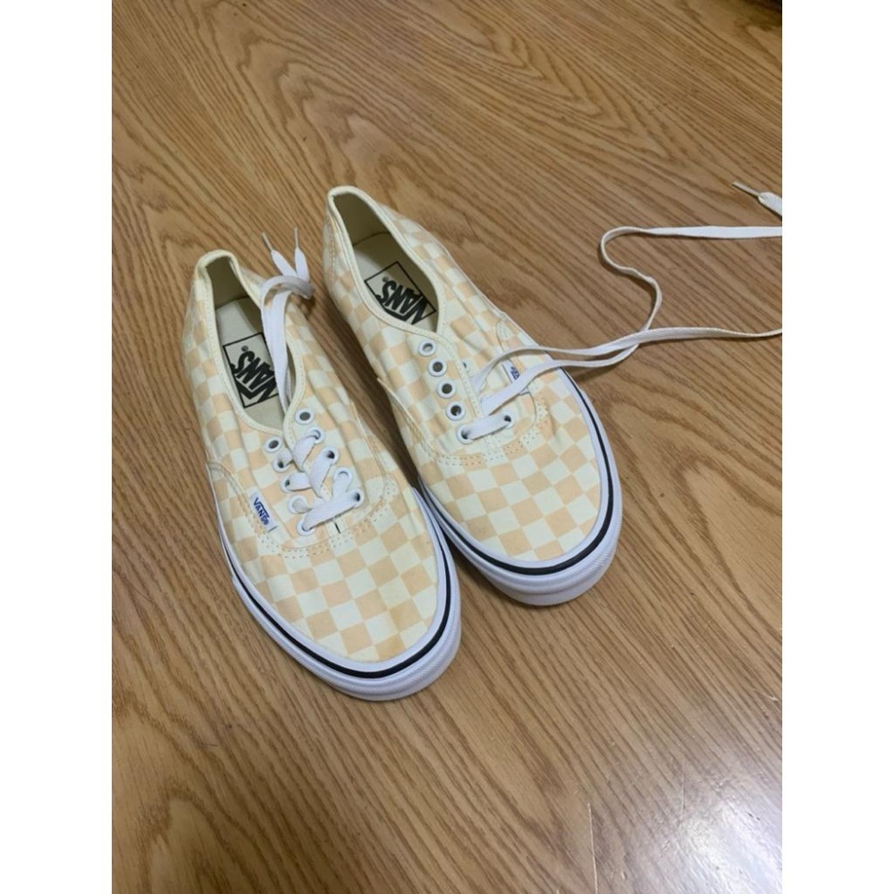 【出清】全新零碼 vans粉棋盤格 滑板鞋 男女可穿25cm(US7)