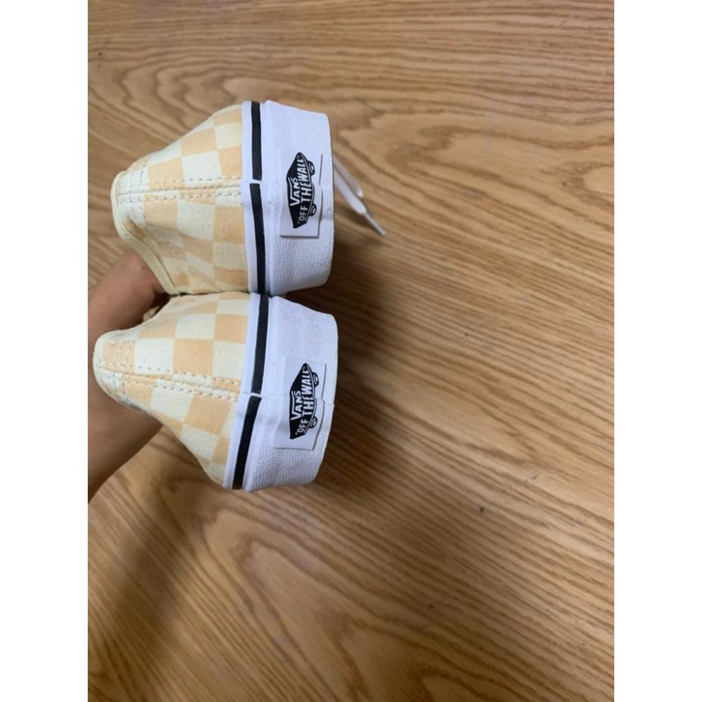 全新零碼 粉棋盤格 滑板鞋 男女可穿25cm(US7)-細節圖3