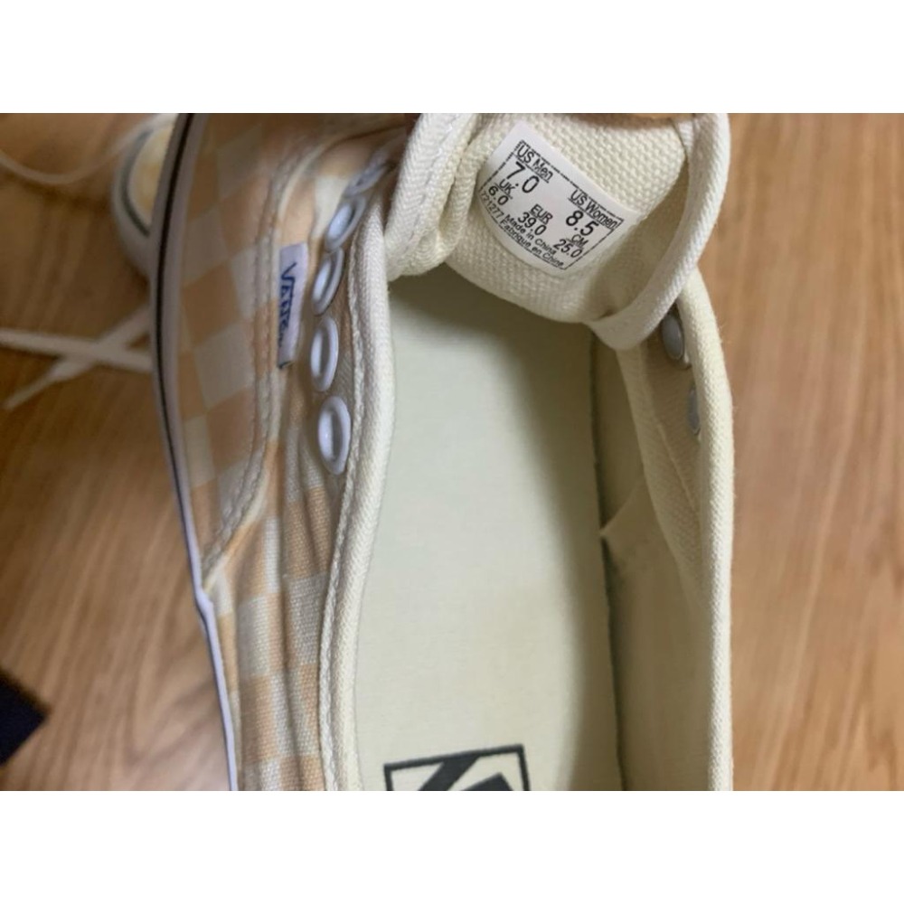 全新零碼 粉棋盤格 滑板鞋 男女可穿25cm(US7)-細節圖5