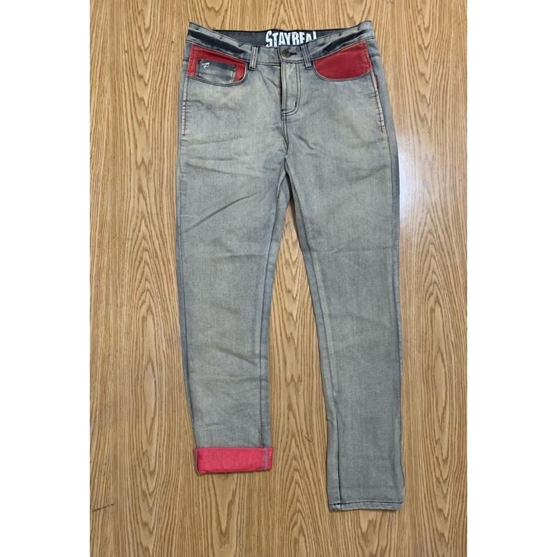 二手極新STAYREAL男版仿舊牛仔褲黑標S-細節圖3