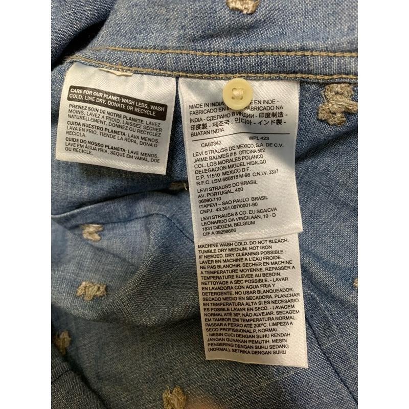 Levi’s 滿版羊頭刺繡牛仔襯衫 印度製-細節圖3