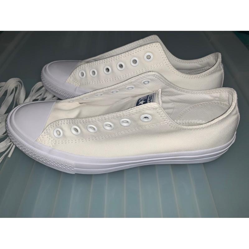 Converse Chuck Taylor All Star II 2 電繡 帆布鞋 氣墊 白色 黑色-細節圖2